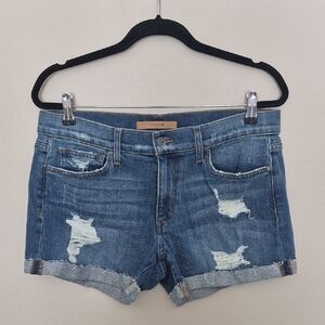 Joe's Jeans Women's Classic Blue Ripped Denim Shorts